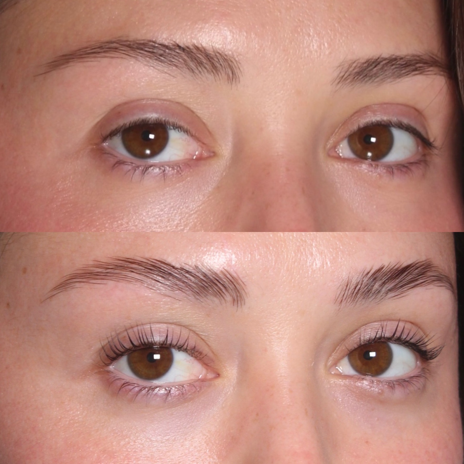 Korean lash lift and brow lamination result